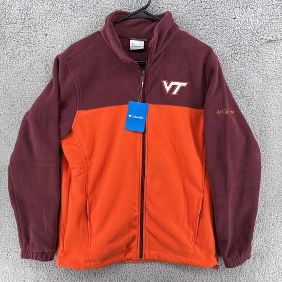 Columbia Flanker III Fleece Virginia Tech Hokies Logo Jacket Men's Sz Medium NWT - Picture 1 of 4